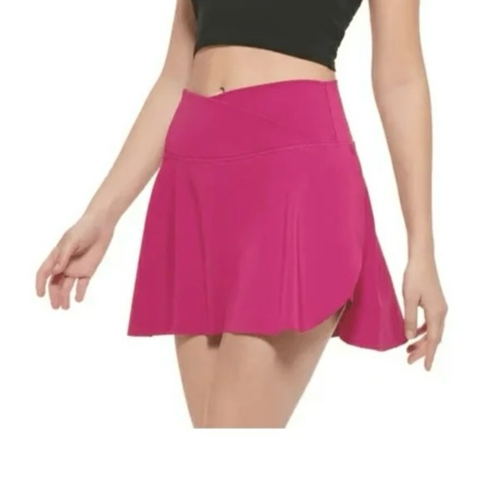 Calvin Klein Pink Asymmetrical Skater Mini Skirt